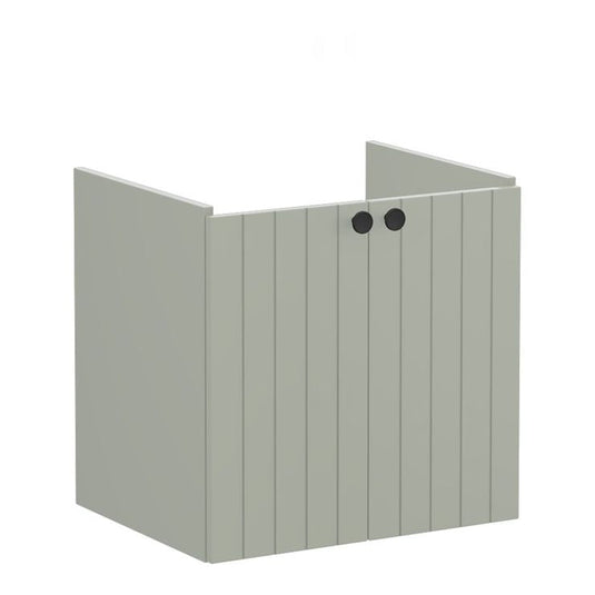 VitrA Root Groove 60cm 2 Door Wall Hung Washbasin Unit | Matt Retro Green | 69001 - Envy Bathrooms Ltd