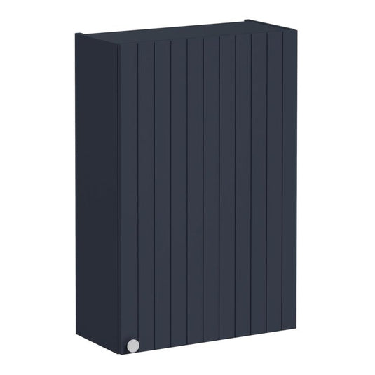 VitrA Root Groove 60cm 1 Door Upper/Wall Unit (RH Hinge) | Matt Dark Blue | 69175 - Envy Bathrooms Ltd