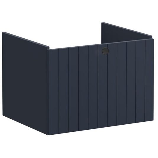 VitrA Root Groove 60cm 1 Drawer Washbasin Unit | Matt Dark Blue | 69028 - Envy Bathrooms Ltd