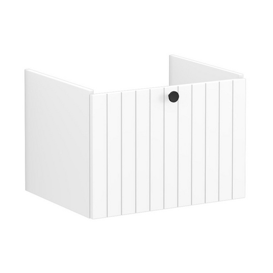 VitrA Root Groove 60cm 1 Drawer Washbasin Unit | Matt White | 69023 - Envy Bathrooms Ltd