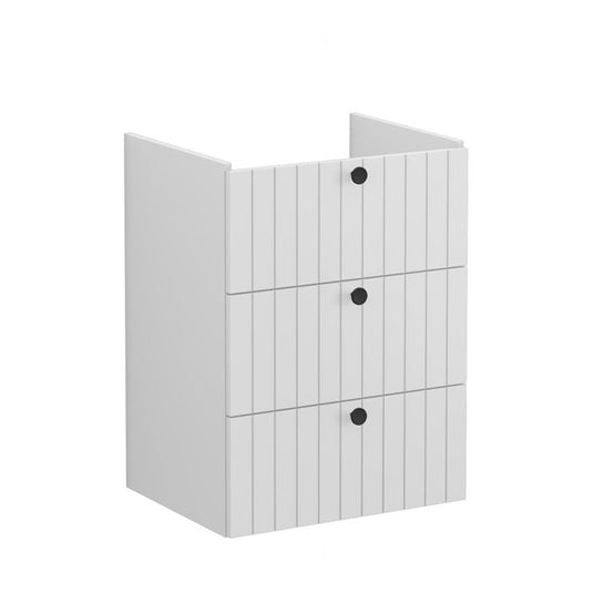 VitrA Root Groove 60cm 3 Drawer Washbasin Unit | Matt Light Grey | 69066 - Envy Bathrooms Ltd