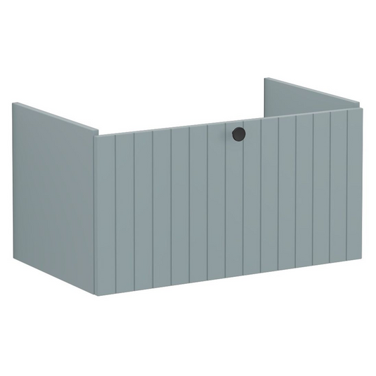 VitrA Root Groove 80cm 1 Drawer Washbasin Unit | Matt Fjord Green | 69033 - Envy Bathrooms Ltd