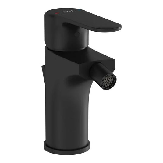 VitrA Root Round Bidet Mixer - Matt Black - A4272436EXP - Envy Bathrooms Ltd