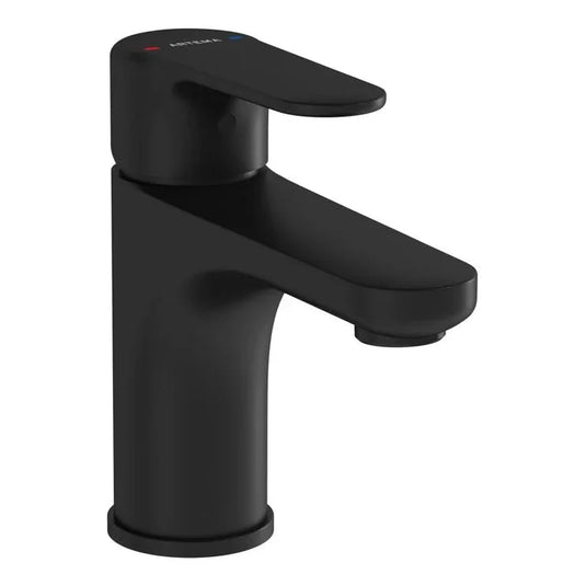 VitrA Root Round Compact Basin Mixer - Matt Black - A4270536VUK - Envy Bathrooms Ltd