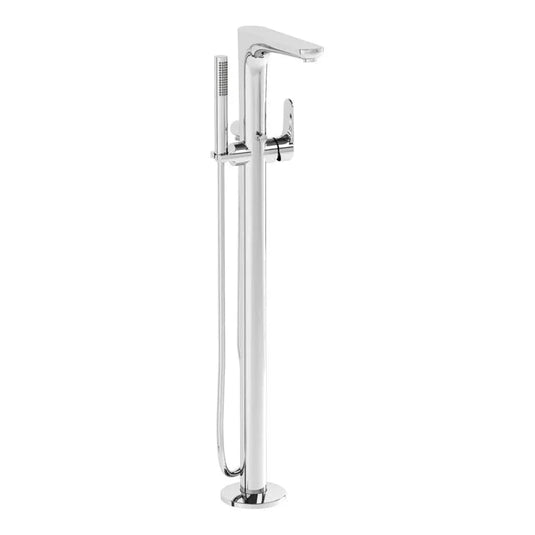 VitrA Root Round Floor Standing Bath/Shower Mixer - Chrome - A42741EXP - Envy Bathrooms Ltd