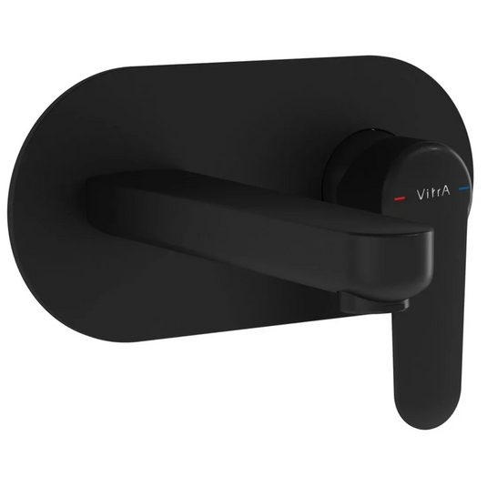 VitrA Root Round Integrated Basin Mixer - Matt Black - A4272136EXP - Envy Bathrooms Ltd