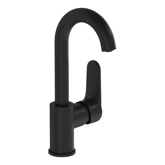 VitrA Root Round Swivel Basin Mixer - Matt Black - A4275436EXP - Envy Bathrooms Ltd