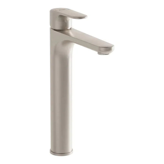 VitrA Root Round Tall Basin Mixer - Brushed Nickel - A4270734VUK - Envy Bathrooms Ltd