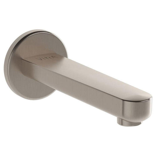 Vitra Root Round Wall Mounted Bath Spout - Brushed Nickel - Envy Bathrooms Ltd