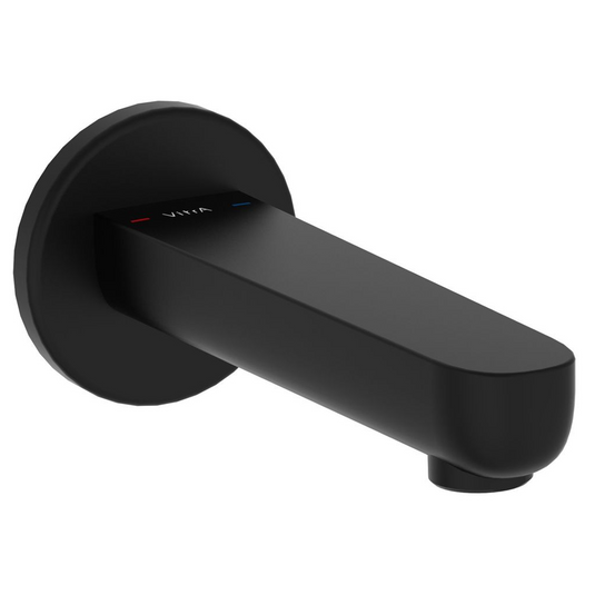 VitrA Root Round Wall Mounted Bath Spout | Matt Black | A4311136EXP - Envy Bathrooms Ltd