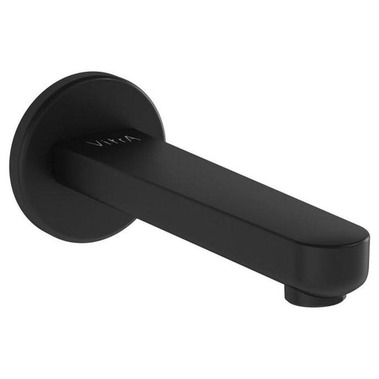 Vitra Root Round Wall Mounted Bath Spout - Matt Black - Envy Bathrooms Ltd