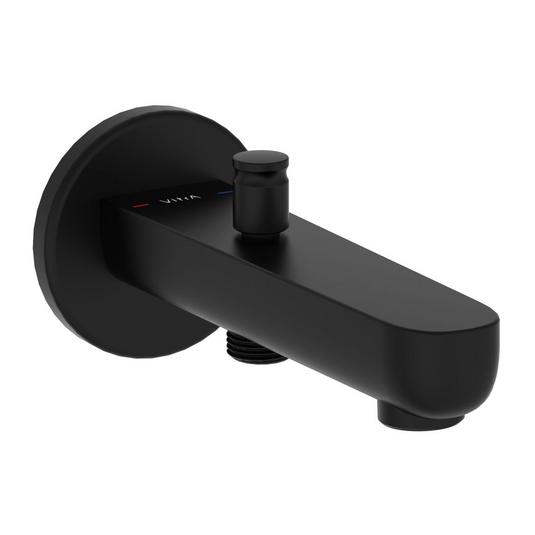 VitrA Root Round Wall Mounted Monohole Bath/Shower Mixer | Matt Black| A4312636EXP - Envy Bathrooms Ltd