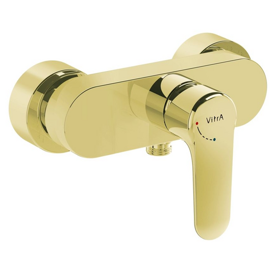 VitrA Root Round Wall Mounted Shower Mixer | Soft Gold | A4272674EXP - Envy Bathrooms Ltd