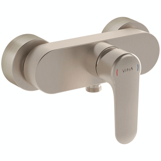 Vitra Root Single Handle Round Exposed Shower Valve - Brushed Nickel - Envy Bathrooms Ltd