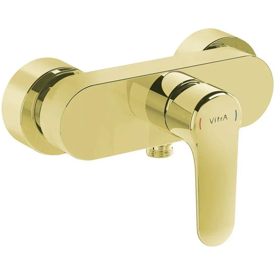 Vitra Root Single Handle Round Exposed Shower Valve - Gold - Envy Bathrooms Ltd