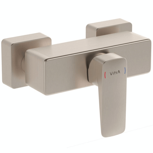 Vitra Root Single Handle Square Exposed Shower Valve - Brushed Nickel - Envy Bathrooms Ltd