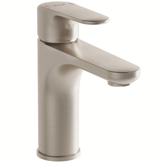 Vitra Root Single Lever Basin Mixer Tap - Brushed Nickel - Envy Bathrooms Ltd