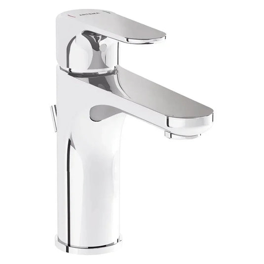 Vitra Root Single Lever Basin Mixer Tap with Pop-up Waste - Chrome - Envy Bathrooms Ltd
