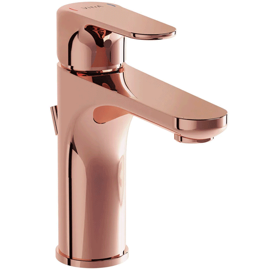 Vitra Root Single Lever Basin Mixer Tap with Pop-up Waste - Copper - Envy Bathrooms Ltd