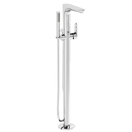 Vitra Root Single Lever Freestanding Bath Shower Mixer Tap with Shower Kit - Chrome - Envy Bathrooms Ltd