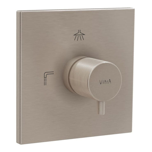 VitrA Root Square 3-Way Diverter | Brushed Nickel | A4338834EXP - Envy Bathrooms Ltd