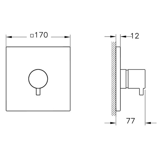 VitrA Root Square 3-Way Diverter | Soft Copper | A4338829EXP - Envy Bathrooms Ltd