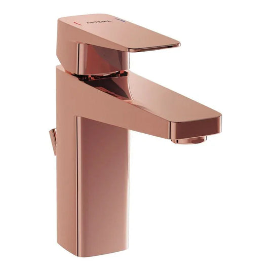 VitrA Root Square Basin Mixer With Waste Lever - Soft Copper - A4273429VUK - Envy Bathrooms Ltd