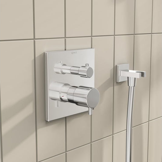 VitrA Root Square Integrated Thermostatic 2-Way Shower Mixer Valve | Chrome | A43268EXP - Envy Bathrooms Ltd
