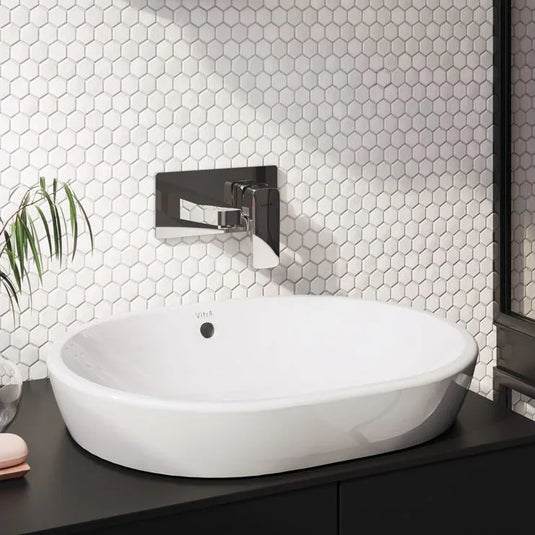 VitrA Root Square Wall Mounted Basin Mixer - Chrome - A42738EXP - Envy Bathrooms Ltd
