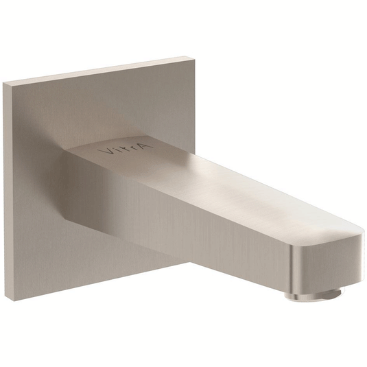 Vitra Root Square Wall Mounted Bath Spout - Brushed Nickel - Envy Bathrooms Ltd