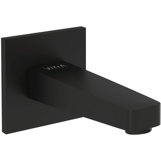 Vitra Root Square Wall Mounted Bath Spout - Matt Black - Envy Bathrooms Ltd