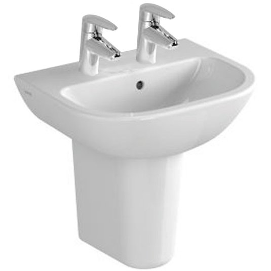 VitrA S20 450mm 2 TH Hole Wall Hung Basin - 5500WH2 - Envy Bathrooms Ltd