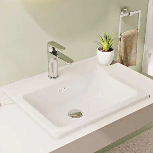 VitrA S20 500x450mm 1TH Countertop/Vessel Washbowl - White - 5464B003-0001 - Envy Bathrooms Ltd