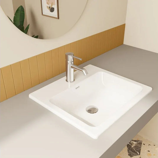 VitrA S20 500x450mm 1TH Countertop/Vessel Washbowl - White - 5464B003-0001 - Envy Bathrooms Ltd