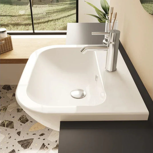 VitrA S20 550x445mm 1TH Semi Recessed Basin - White - 5524B003-0001 - Envy Bathrooms Ltd