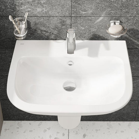 VitrA S20 595x455mm 1TH Basin Only - White - 5503L003-0999 - Envy Bathrooms Ltd