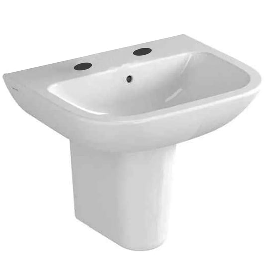 Vitra S20 600mm 2TH Wall Hung Basin - 5503WH2 - Envy Bathrooms Ltd