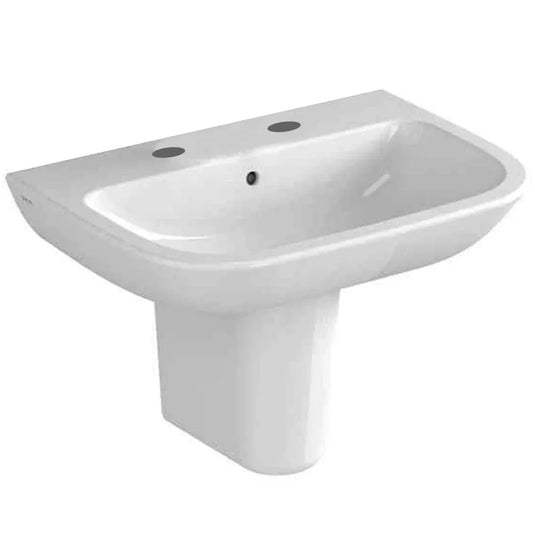 Vitra S20 650mm 2 TH Wall Hung Basin - 5504WH2 - Envy Bathrooms Ltd