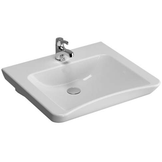 Vitra S20 Accessible Wall Hung Basin 600mm Wide - 1 Tap Hole - Envy Bathrooms Ltd