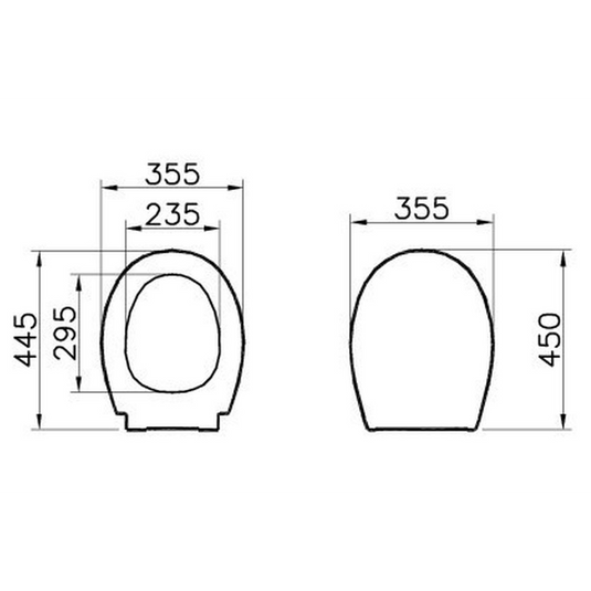 VitrA S20 Elegance Soft Close Toilet Seat - White - 84-003-019 - Envy Bathrooms Ltd