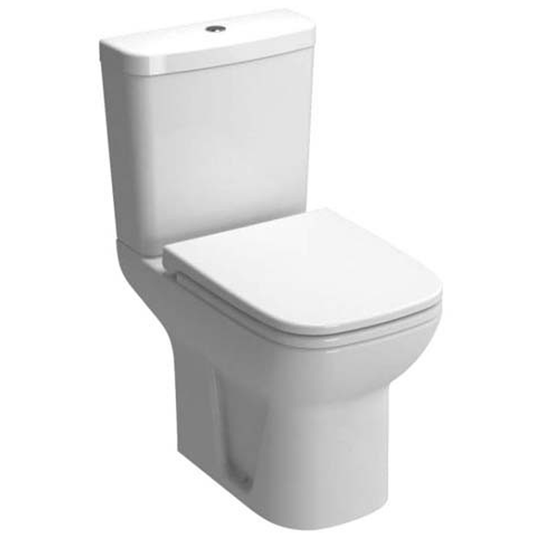 Vitra S20 Open Back Close Coupled Toilet with Dual Flush Push Button Cistern - Soft Close Seat - Envy Bathrooms Ltd