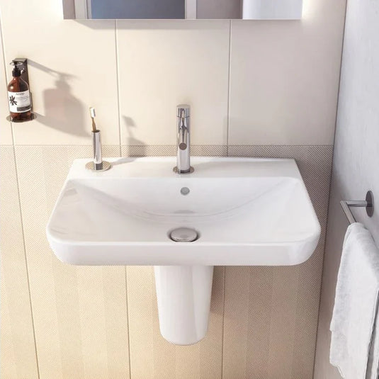 VitrA S20 185x295mm Semi Pedestal Only - White - 5281L003-7201 - Envy Bathrooms Ltd