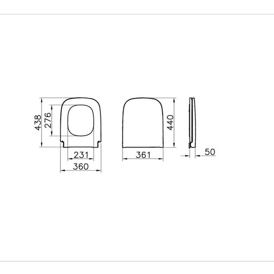VitrA S20 Slim Toilet Seat - White - 177-003-001 - Envy Bathrooms Ltd
