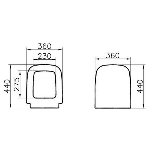 VitrA S20 Soft Close Ring Toilet Seat - White - 77-003-509 - Envy Bathrooms Ltd