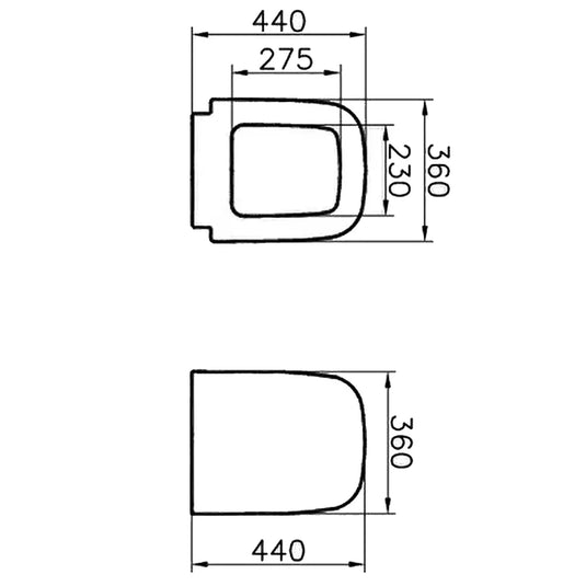 Vitra S20 Square Soft Close Toilet Seat with Cover - 77003009 - Envy Bathrooms Ltd