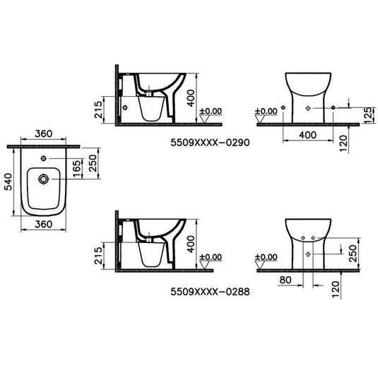 Vitra S20 Wall Hung Bidet - 1 Tap Hole - White - Envy Bathrooms Ltd