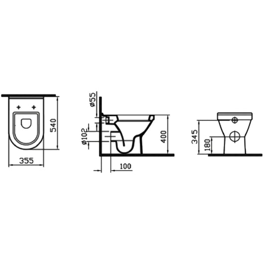 Vitra S50 Back to Wall Toilet Pan - 5323WH - Envy Bathrooms Ltd