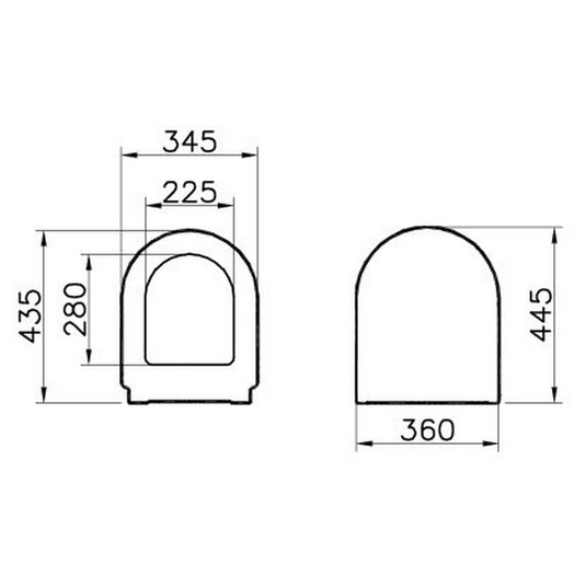 VitrA S50 Soft Close Toilet Seat - White - 72-003-309 - Envy Bathrooms Ltd