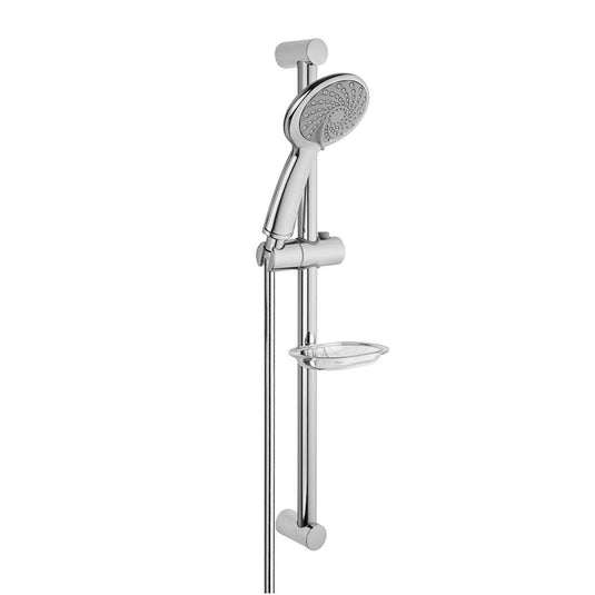 Vitra Samba 3-Function Slide Rail Kit with Attached Soap Dish - Chrome - A45680WSA - Envy Bathrooms Ltd