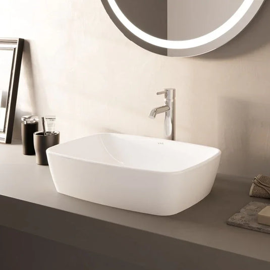 VitrA Shift 545x375mm 0TH Basin (No Overflow) - White - 7075B003-0016 - Envy Bathrooms Ltd